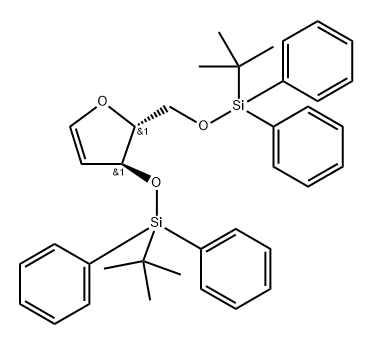 D-erythro-Pent-1-enitol, 1,4-anhydro-2-deoxy-3,5-bis-O-[(1,1-dimethylethyl)diphenylsilyl]- Struktur