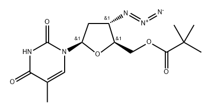 1-(3'-AZIDO-2',3'-DIDEOXY-5'-O-PIVALOYL-BETA-D-ERYTHRO-PENTOFURANOSYL)-THYMINE Struktur