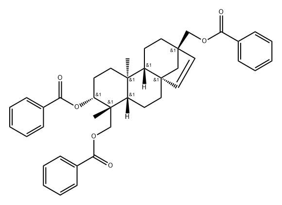 Beyerol, tribenzoate (7CI) Struktur