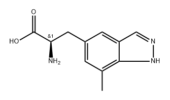 1H-Indazole-5-propanoic acid, α-amino-7-methyl-, (αR)- Struktur