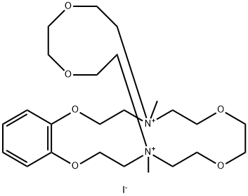 4,13-(Ethanoxyethanoxyethano)-4H,13H-1,7,10,16,4,13-benzotetraoxadiazacyclooctadecinium, 2,3,5,6,8,9,11,12,14,15-decahydro-4,13-dimethyl-, iodide (1:2)