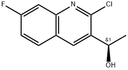 3-?Quinolinemethanol, 2-?chloro-?7-?fluoro-?α-?methyl-?, (αR)?- Struktur