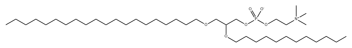 1-eicosyl-2-dodecyl-glycero-3-phosphocholine Struktur