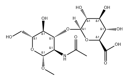 methyl 2-acetamido-2-deoxy-3-O-glucopyranosyluronoylglucopyranoside Struktur