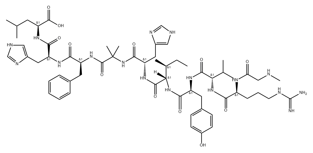 angiotensin I, Sar(1)-Ile(5)-alpha-Me-Ala(7)- Struktur