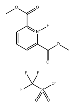 1-Fluoro-2,6-bis(methoxycarbonyl)pyridin-1-ium trifluoromethanesulfonate Struktur