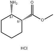 Cyclohexanecarboxylic acid, 2-amino-, methyl ester, hydrochloride (1:1), (1R,2S)-rel- Struktur