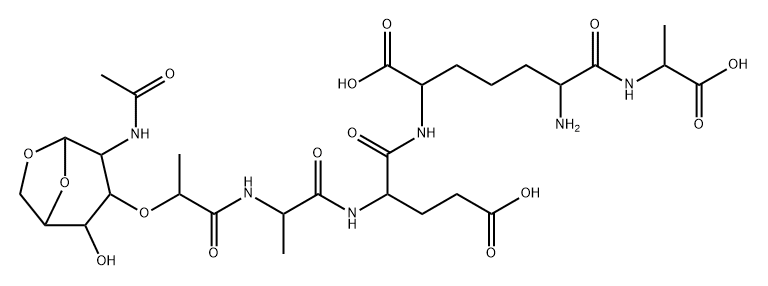 1,6-anhydromuramyl-alanyl-glutamyl-diaminopimelyl-alanine Struktur