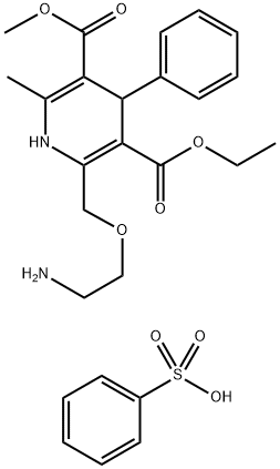 Benzenesulfonic Acid 3-Ethyl 5-Methyl 2-[(2-Aminoethoxy)methyl]-6-methyl-4-phenyl-1,4-dihydropyridine-3,5-dicarboxylate Struktur