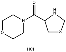 Methanone, 4-morpholinyl-4-thiazolidinyl-, hydrochloride (1:1) Struktur