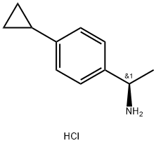 Benzenemethanamine, 4-cyclopropyl-α-methyl-, hydrochloride (1:1), (αR)- Struktur