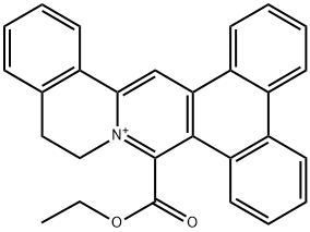 9-(ethoxycarbonyl)-11H,12H-dibenzo[f,h]isoquino[2,1-b]isoquinolinium Struktur