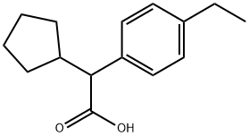 Benzeneacetic acid, α-cyclopentyl-4-ethyl- Struktur