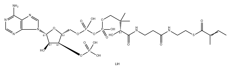 coenzyme A tiglyl derivative (C5:1), lithium salt Struktur