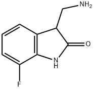 3-(aminomethyl)-7-fluoro-2,3-dihydro-1H-indol-2-one Struktur