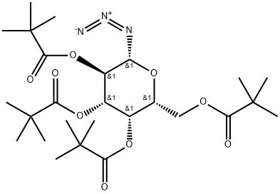 2,3,4,6-Tetra-O-pivaloyl-beta-D-galactopyranosyl azide Struktur