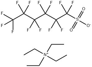 Ethanaminium, N,N,N-triethyl-, 1,1,2,2,3,3,4,4,5,5,6,6,6-tridecafluoro-1-hexanesulfonate (1:1) Struktur