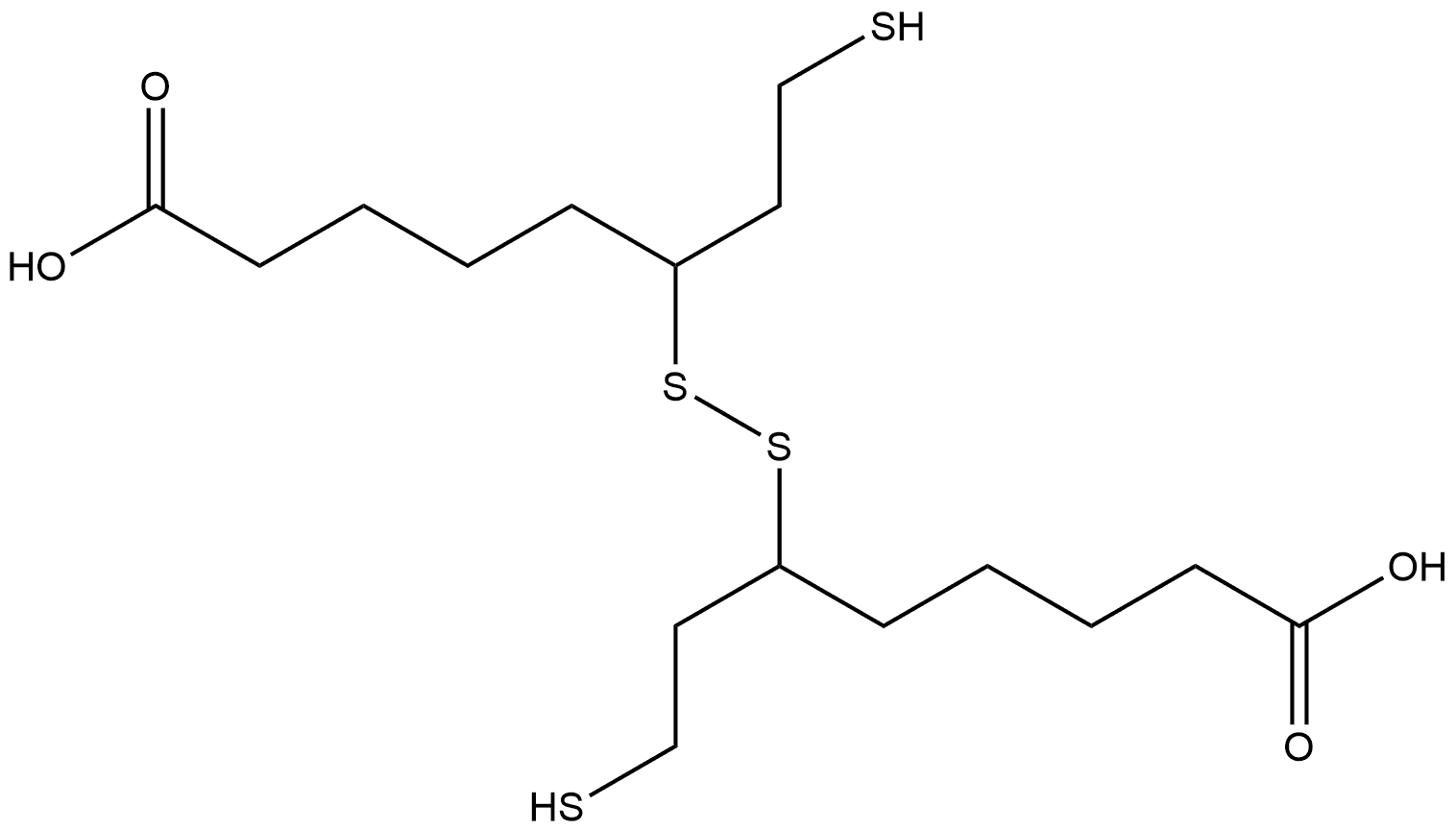 Octanoic acid, 6,6'-dithiobis[8-mercapto- (6CI) Struktur