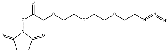 Azido-PEG3-CH2CO2-NHS Struktur