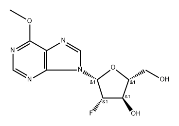 9H-Purine, 9-(2-deoxy-2-fluoro-β-D-arabinofuranosyl)-6-methoxy- Struktur