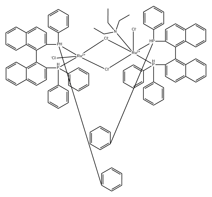 BINAP(cyclooctadiene)ruthenium dichloride, triethylamine Struktur