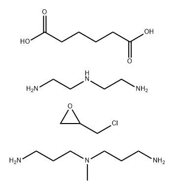 Hexanedioic acid, polymer with N-(2-aminoethyl)-1,2-ethanediamine, reaction products with N-(3-aminopropyl)-N-methyl-1,3-propanediamine and epichlorohydrin Struktur