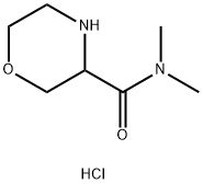 3-Morpholinecarboxamide, N,N-dimethyl-hydrochloride Struktur