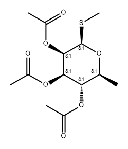 .beta.-L-Mannopyranoside, methyl 6-deoxy-1-thio-, triacetate Struktur