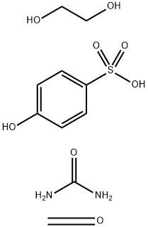 Benzenesulfonic acid, 4-hydroxy-, polymer with formaldehyde and urea, sodium salt, ether with ethylene glycol Struktur