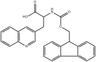 3-Quinolinepropanoic acid, α-[[(9H-fluoren-9-ylmethoxy)carbonyl]amino]- Struktur