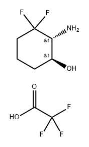 (1R,6S)-2,2-difluoro-6-hydroxycyclohexanaminium trifluoroacetate Struktur