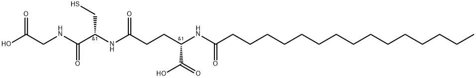 Glycine, N-[N-[N-(1-oxohexadecyl)-L-γ-glutamyl]-L-cysteinyl]- (9CI) Struktur