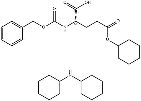 L-Glutamic acid, N-[(phenylmethoxy)carbonyl]-, 5-cyclohexyl ester,compd. with N-cyclohexylcyclohexanamine (1:1) Struktur