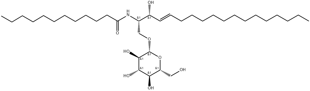 D-glucosyl--1,1' N-lauroyl-D-erythro-sphingosine Struktur