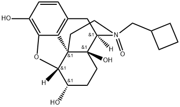 Morphinan-3,6,14-triol, 17-(cyclobutylmethyl)-4,5-epoxy-, 17-oxide, (5α,6α)- (9CI) Struktur