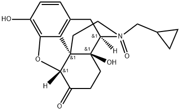 Morphinan-6-one, 17-(cyclopropylmethyl)-4,5-epoxy-3,14-dihydroxy-, 17-oxide, (5α)- Struktur