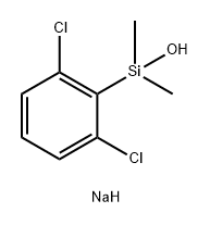 Silanol, 1-(2,6-dichlorophenyl)-1,1-dimethyl-, sodium salt (1:1) Struktur