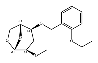 .beta.-D-ribo-Hexopyranose, 1,6-anhydro-3-deoxy-4-O-(2-ethoxyphenyl)methyl-2-O-methyl- Struktur