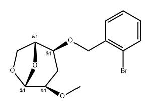 .beta.-D-ribo-Hexopyranose, 1,6-anhydro-4-O-(2-bromophenyl)methyl-3-deoxy-2-O-methyl- Struktur