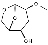 .beta.-D-ribo-Hexopyranose, 1,6-anhydro-3-deoxy-2-O-methyl- Struktur