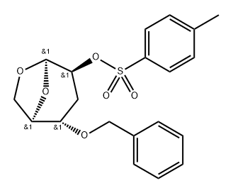 .beta.-D-arabino-Hexopyranose, 1,6-anhydro-3-deoxy-4-O-(phenylmethyl)-, 4-methylbenzenesulfonate Struktur