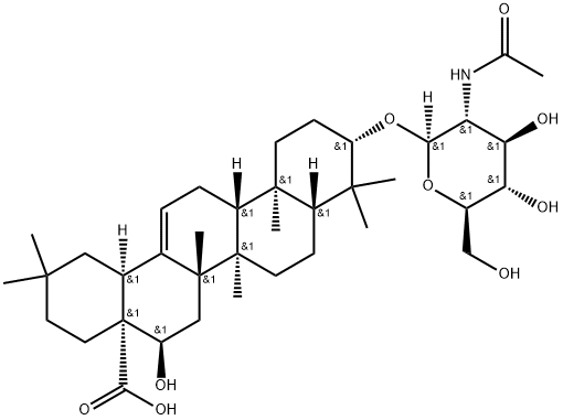 3-O-(2-Acetamido-2-deoxy-β-D-glucopyranosyl)echinocystic acid Struktur