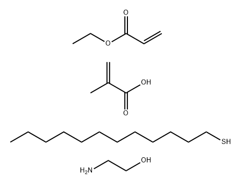 2-Propenoic acid, 2-methyl-, telomer with 1-dodecanethiol and ethyl 2-propenoate, 2-aminoethyl ester Struktur