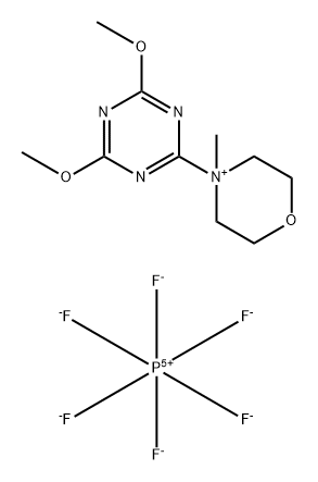 Morpholinium, 4-(4,6-dimethoxy-1,3,5-triazin-2-yl)-4-methyl-, hexafluorophosphate(1-) (1:1) Struktur