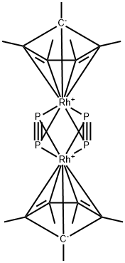 Rhodium, bis[μ-(diphosphorus-P,P':P,P')]bis[(1,2,3,4,5-η)-1,2,3,4,5-pentamethyl-2,4-cyclopentadien-1-yl]di- (9CI) Struktur