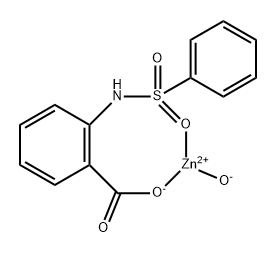 hydroxo(2-(benzenesulfonamido)benzoato)zinc(II) Struktur