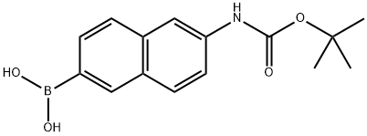 Carbamic acid, N-(6-borono-2-naphthalenyl)-, C-(1,1-dimethylethyl) ester Struktur