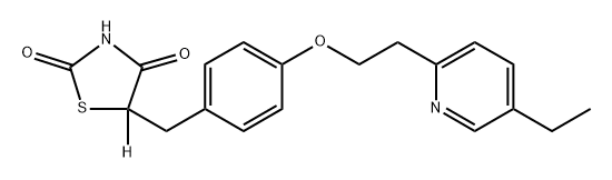 2,4-Thiazolidinedione-5-d, 5-[[4-[2-(5-ethyl-2-pyridinyl)ethoxy]phenyl]methyl]- Struktur