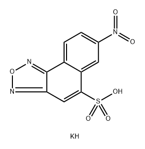 Naphth[1,2-c][1,2,5]oxadiazole-5-sulfonic acid, 7-nitro-, potassium salt (1:1) Struktur