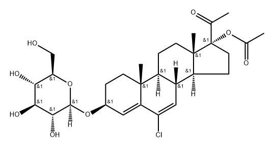 3-O-glucosylchlormadinol acetate Struktur